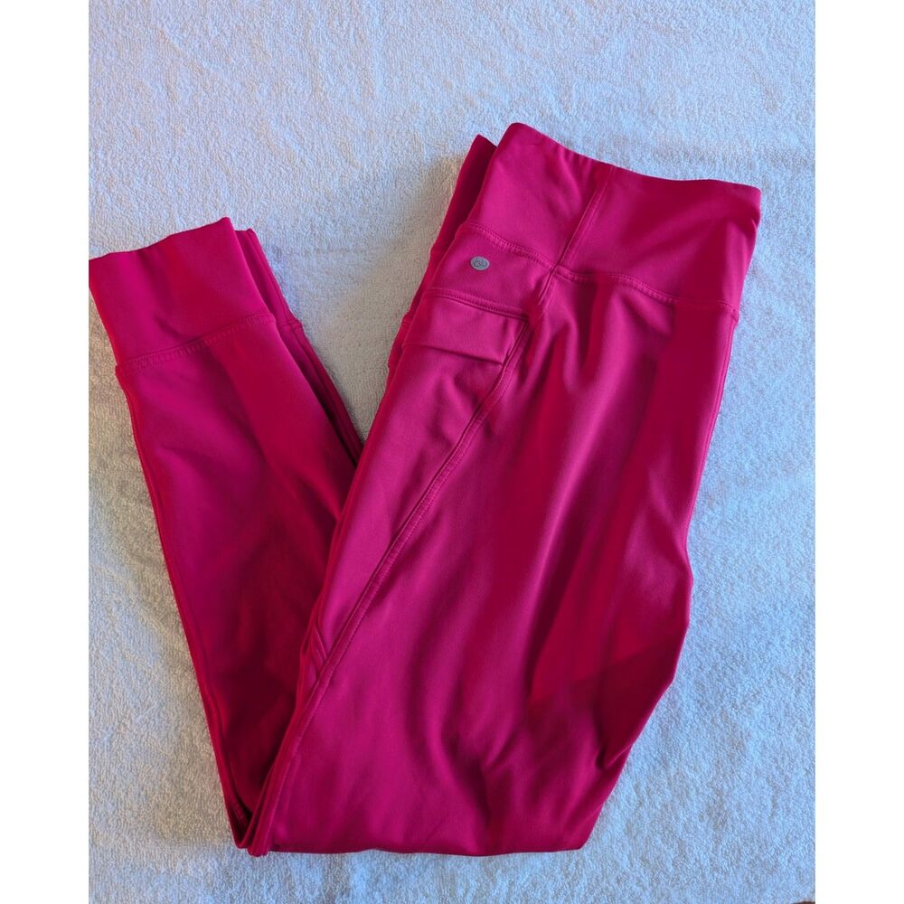 Zella XL Pink Cargo Jogger Pants Stretch Pull On Activewear Zip Pockets